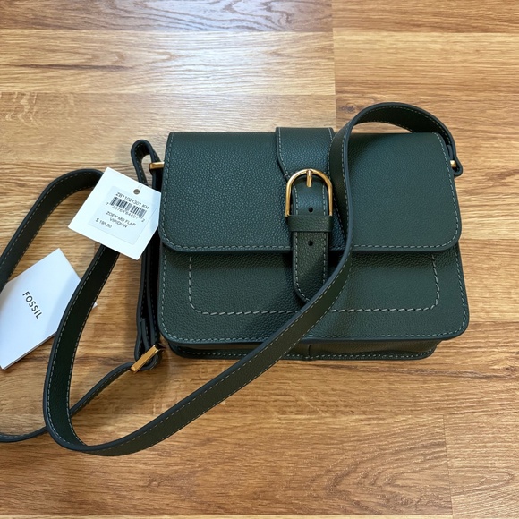 Fossil Zoey Medium Buckled Leather Crossbody Bag - Picture 1 of 12